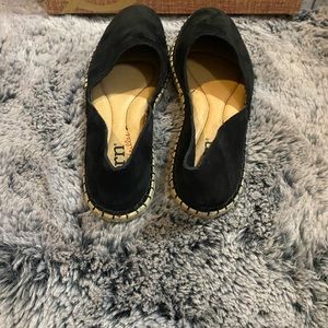 Born black suede flats us size 8 euro 39 new with no tags